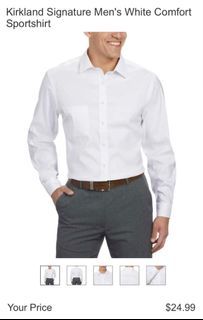 Flocked monogram classic shirt, Men's Fashion, Tops & Sets, Formal