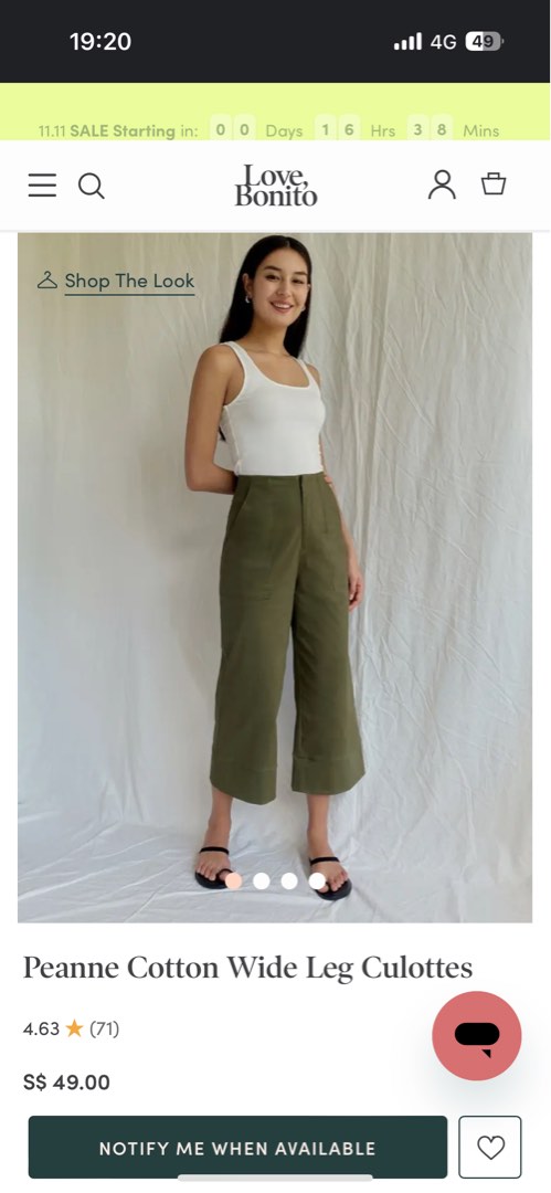 LF: LB Peanne Cotton Wide Leg Culottes, Women's Fashion, Bottoms, Other  Bottoms on Carousell