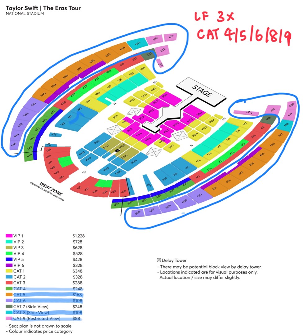 LF Taylor Swift tickets, Tickets & Vouchers, Event Tickets on Carousell