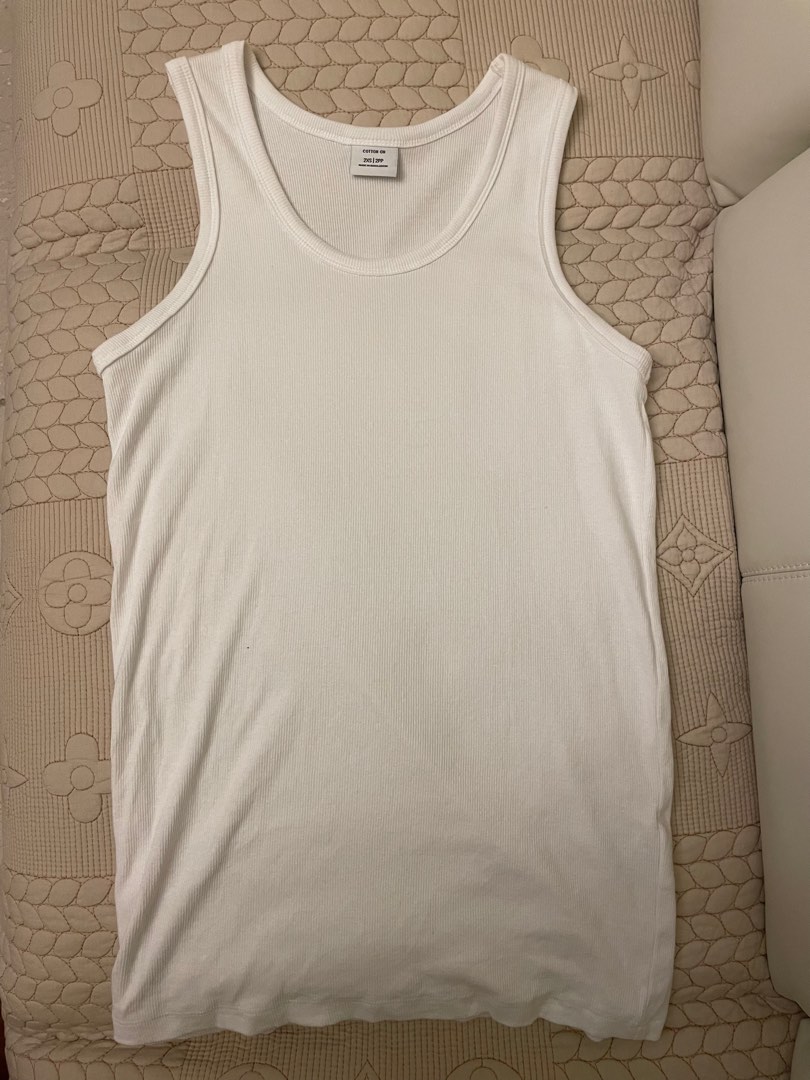 Men Loose Fit Rib Tank Top, Men's Fashion, Tops & Sets, Vests on Carousell