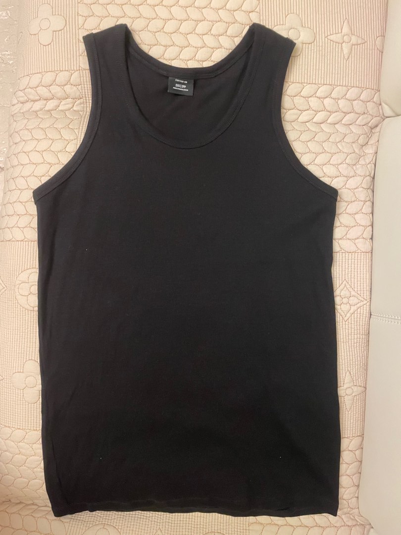 Men Loose Fit Rib Tank Top, Men's Fashion, Tops & Sets, Vests on Carousell