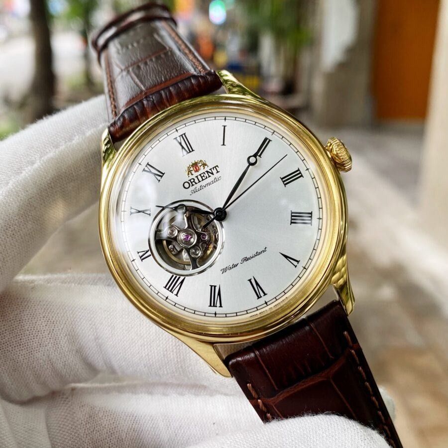 Orient bambino outlet open heart gold