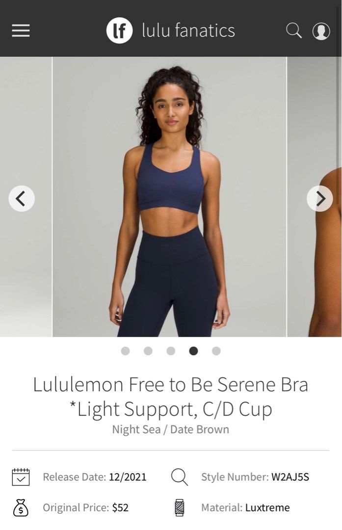 Lululemon Free to Be Serene Bra Longline *Light Support, C/D Cup - Dusky  Lavender - lulu fanatics