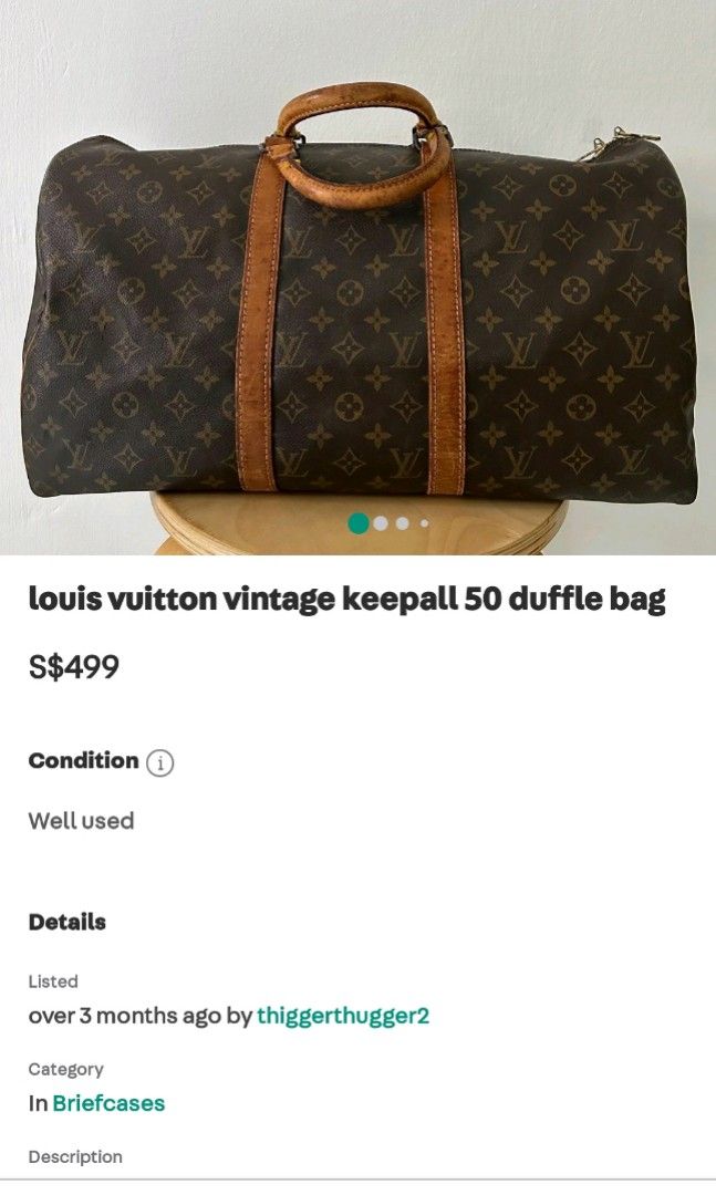 Lv keepall 50 shark bag, Men's Fashion, Bags, Sling Bags on Carousell