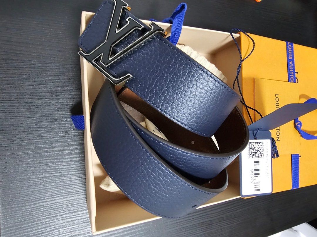 Louis Vuitton Belt LV Shape 40MM Reversible Black/Blue for Men