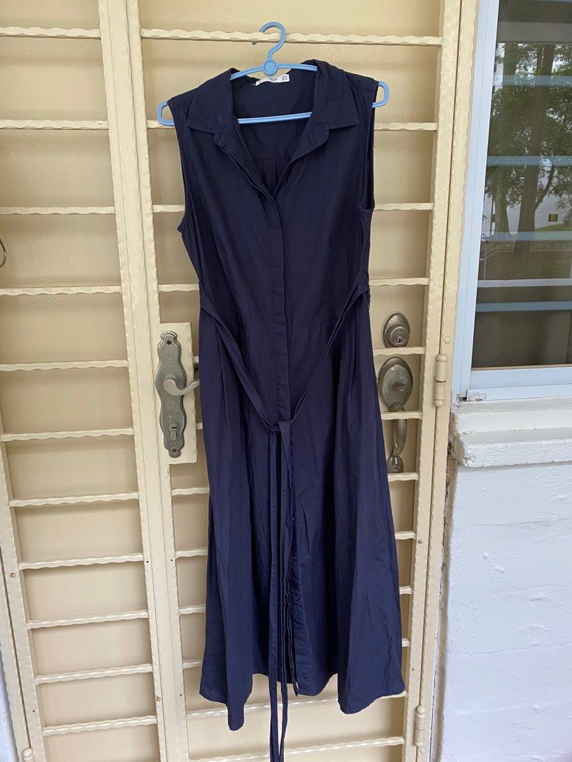 Mango navy deals blue dress
