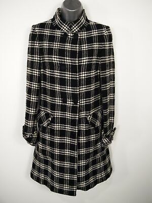 Massimo dutti checked wool coat hotsell