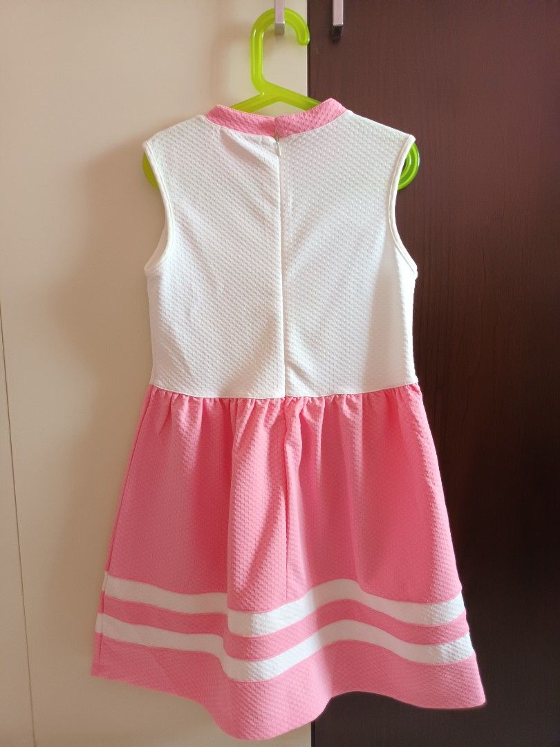 girls pink white dress Babies Kids Babies Kids Fashion on