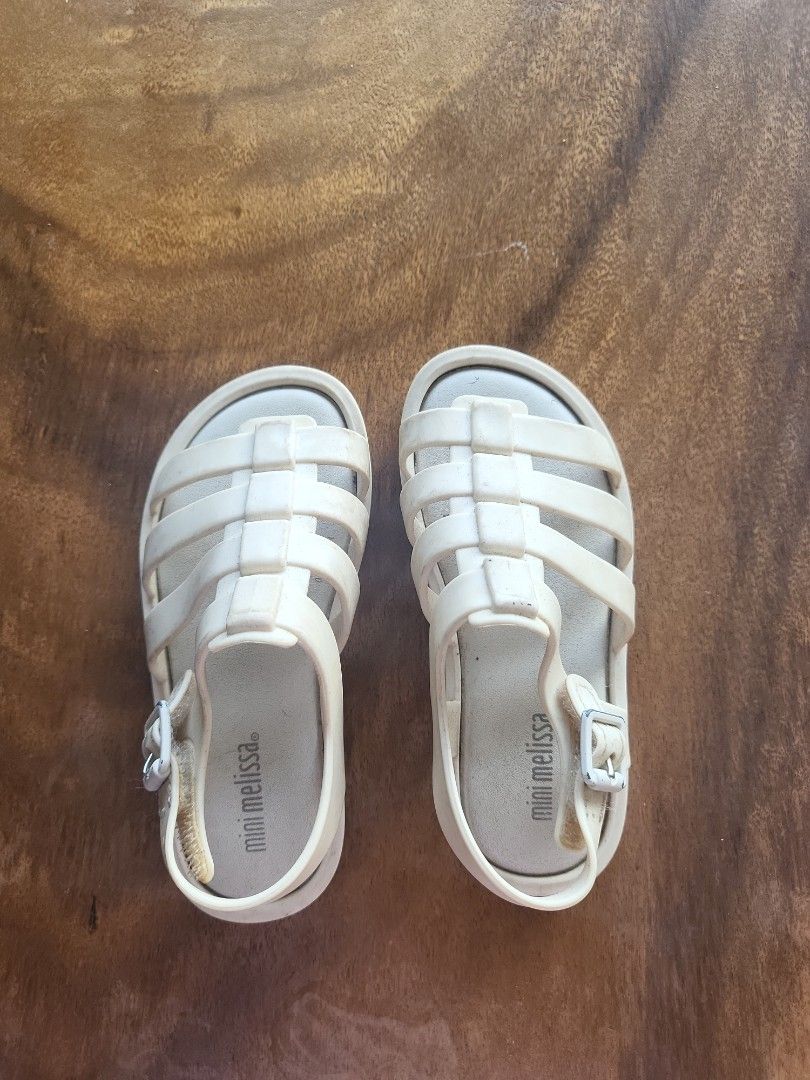 Mini Melissa white sandals US 8