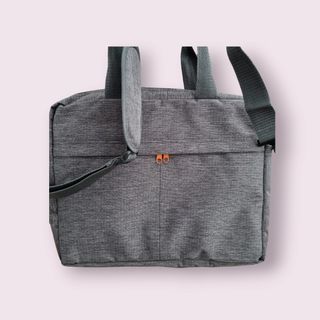 Modern laptop bag -gray and orange