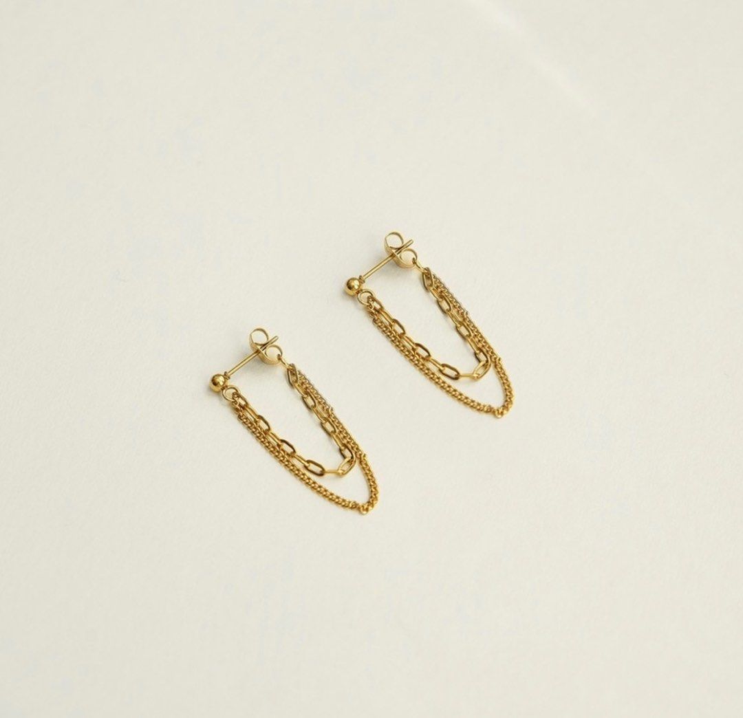 Multi Dangle Gold Chain Earrings Women s Fashion Jewelry