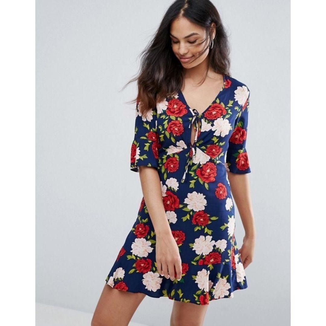 New look blue dress with flowers store