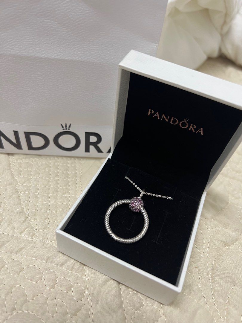 Pandora moments small pavé cheap o pendant