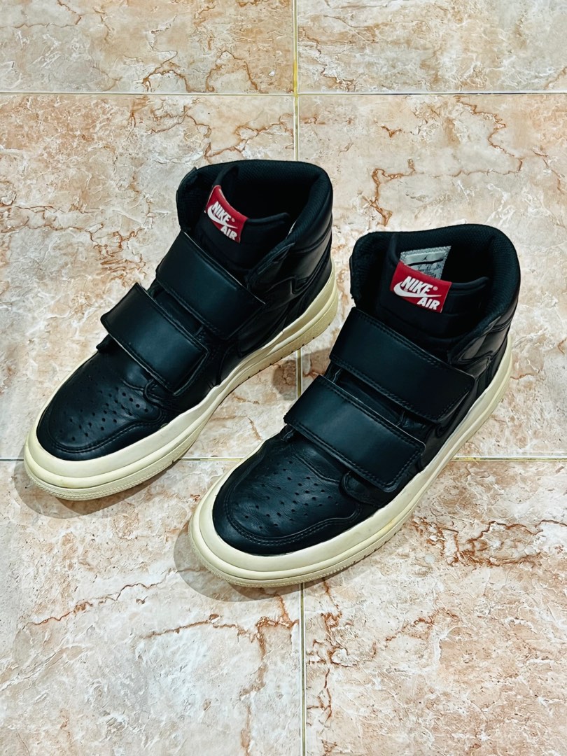 Jordan 1 retro high double strap black sail top