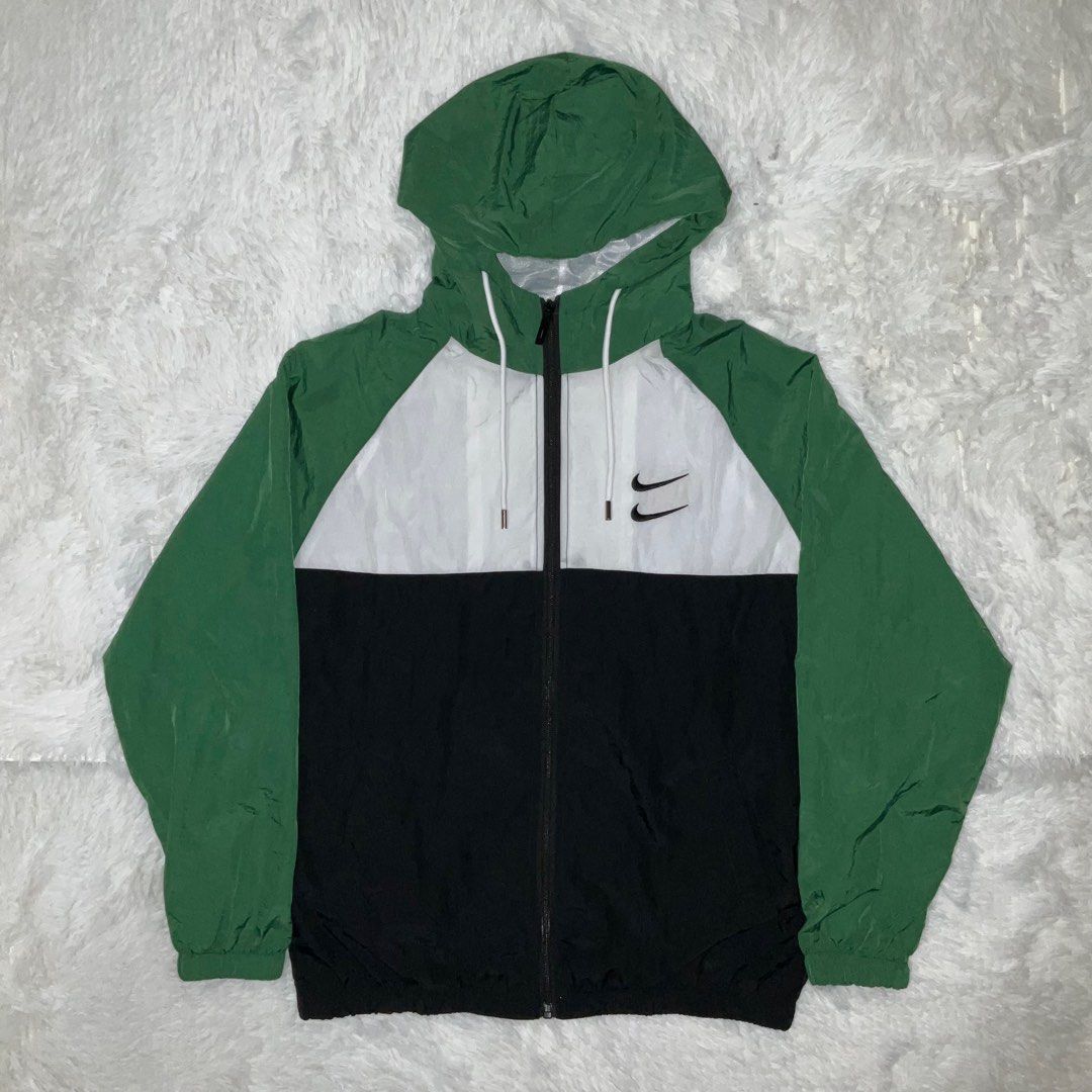 Nike double swoosh jacket green sales
