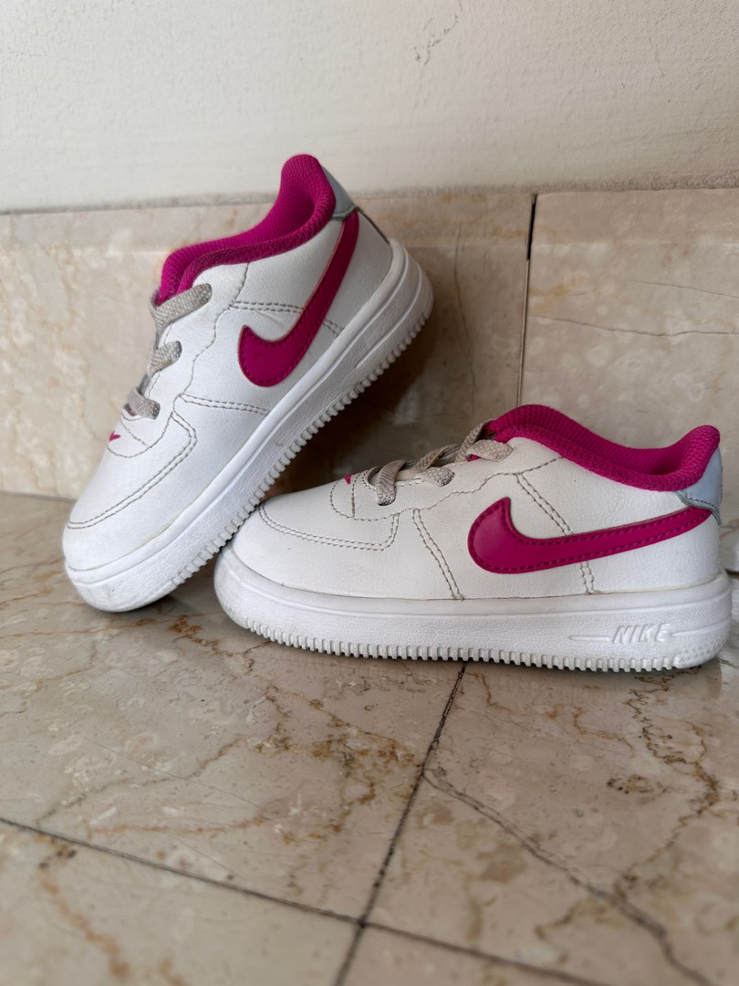 Nike Force 1 18 TD White Fire pink Women s Fashion Footwear