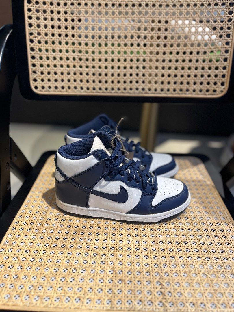 Nike Jordan 1 Mid Navy Blue Size 38, Women's Fashion, Footwear, Sneakers on  Carousell