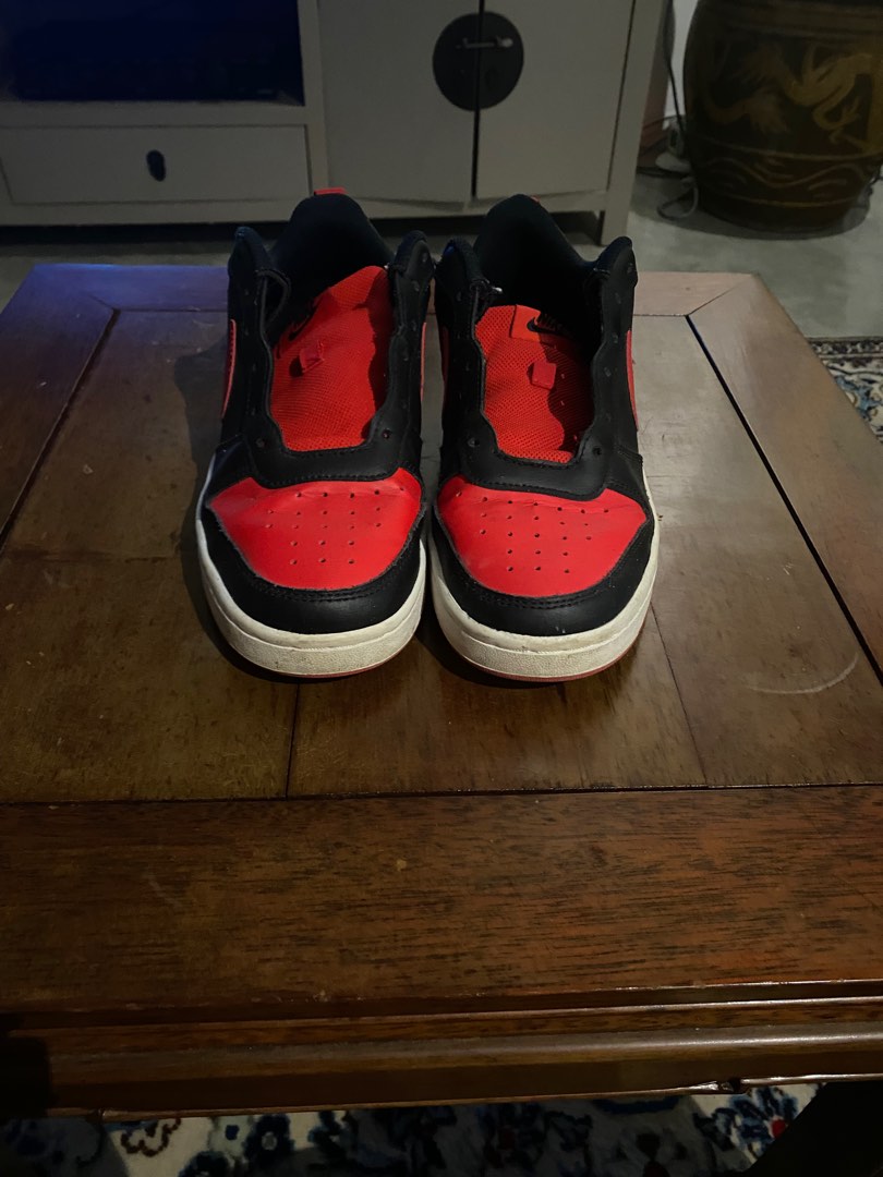 mens nike shoes red and black