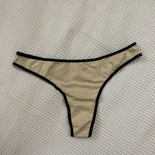 Nude soft cotton thong