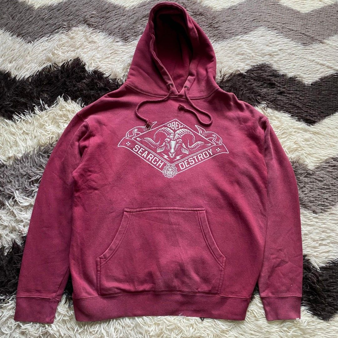 Maroon obey hoodie new arrivals