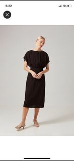 Our second nature black midi dress