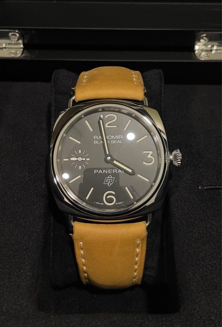 Panerai radiomir 380 “ black seal” (Category: Men's Watches) located in Manila. Submitted by watchguyph (Listing ID 1263923607, Image 1). Description: Panerai Radiomir “Black seal” 45mm Foreign AD Complete set with papers 💯 Condition 9.7/10 Price: P198,000 Slightly negotiable Pm for inquires.