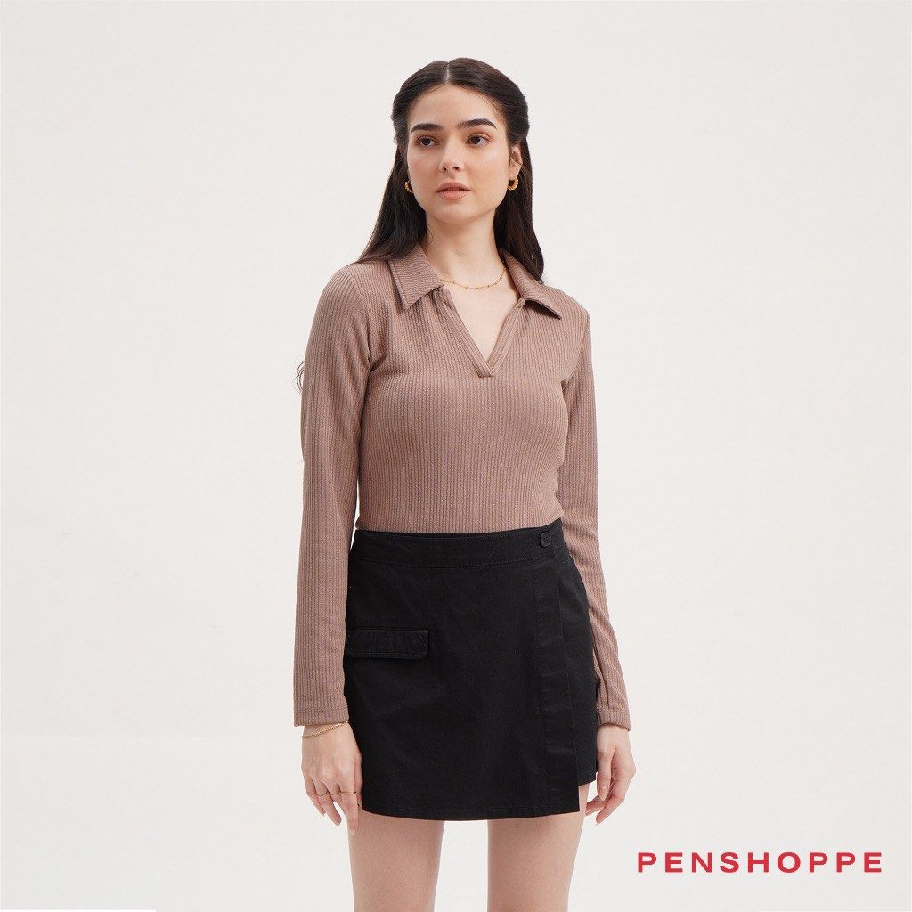 Penshoppe long sleeve polo clearance