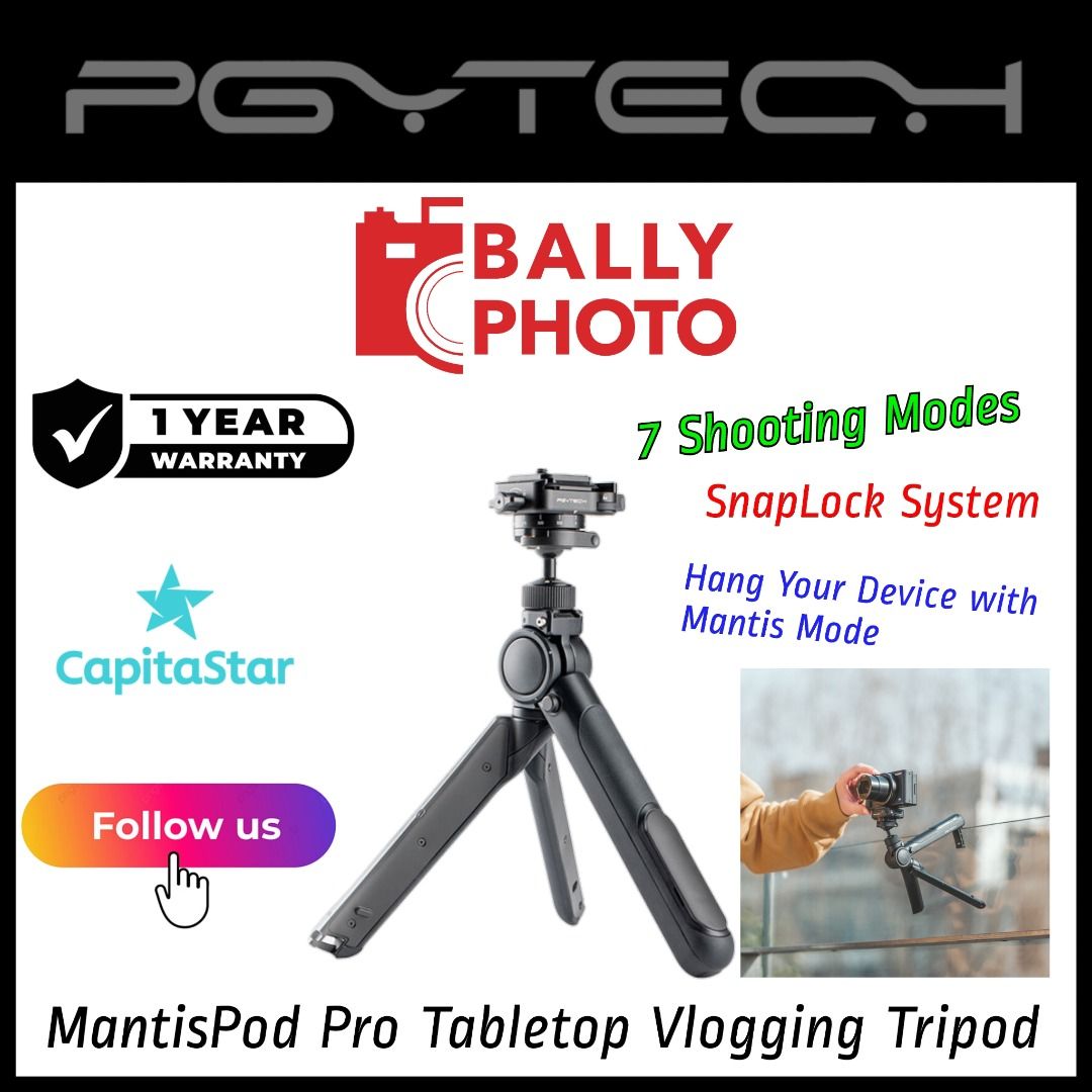 PGYTECH MantisPod Pro Tabletop Vlogging Tripod For Compact Camera Like