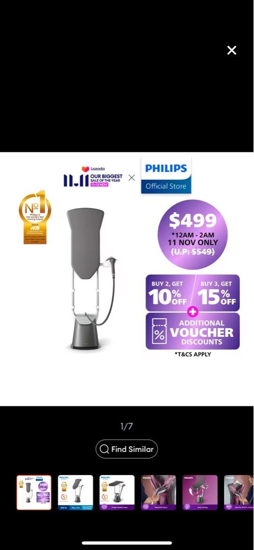 PHILIPS 8000 Series AllinOne Ironing Solution Stand Steamer GC628/86