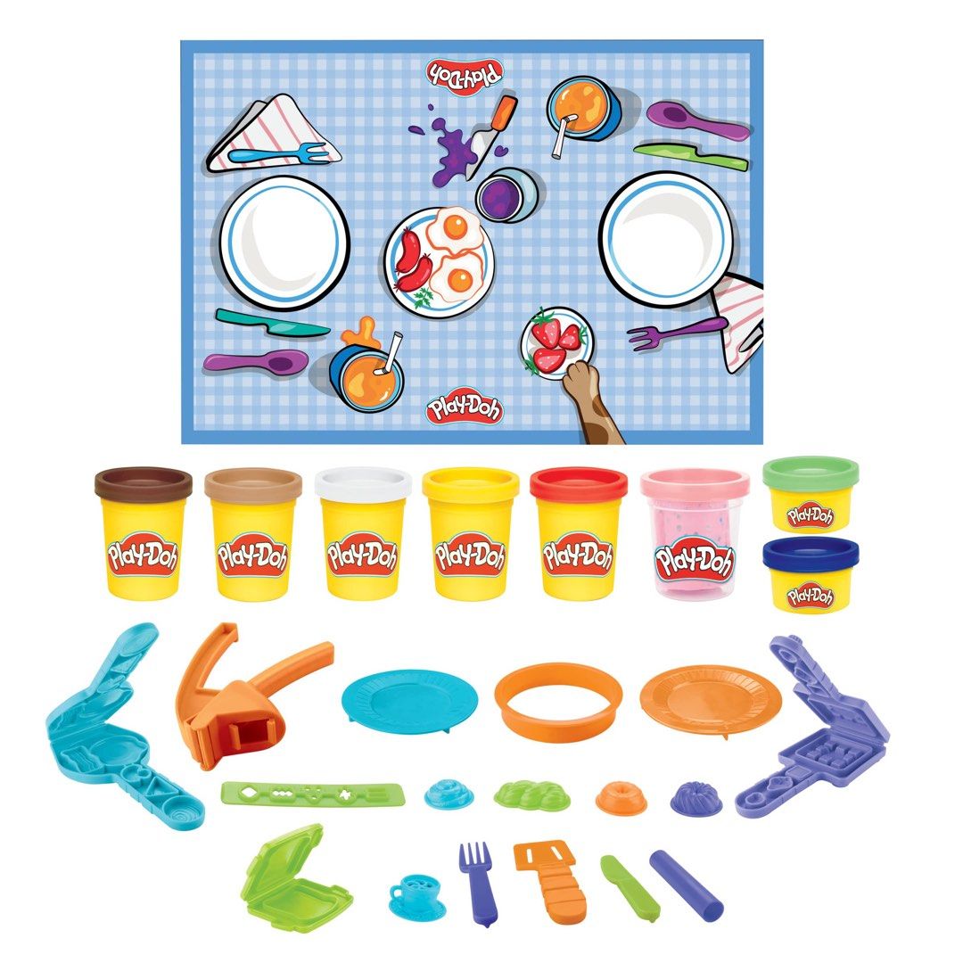 Play-Doh Morning Cafe playset (Category: Kids Toys) located in Paranaque City. Submitted by kaelstoypalace (Listing ID 1264018509, Image 2). Description: boxWhat’s in the box OVER 15 TOOLS AND 8 COLORS PLAYMAT INCLUDED Features & details OVER 15 TOOLS AND 8 COLORS: Over 15 Play-Doh accessories and 8 non-toxic Play-Doh modeling compound colors in 2-ounce and 1-ounce cans (contains wheat) PLAYMAT INCLUDED: The Play-Doh playmat keeps kids’ creations