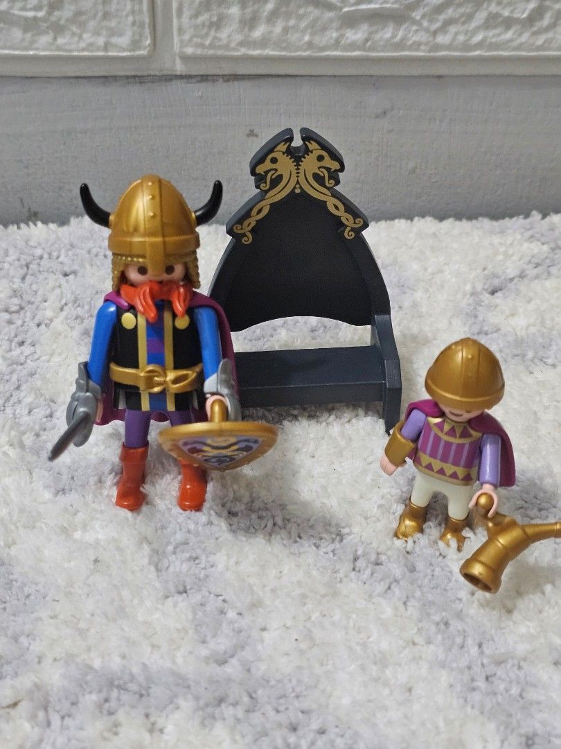 Set Playmobil Vikings - Roi Viking Avec Accessoires - Figurine Collection 3154