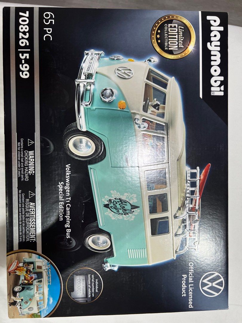 70826 Playmobil Volkswagen T1 Camping Bus - Special Edition – Pops