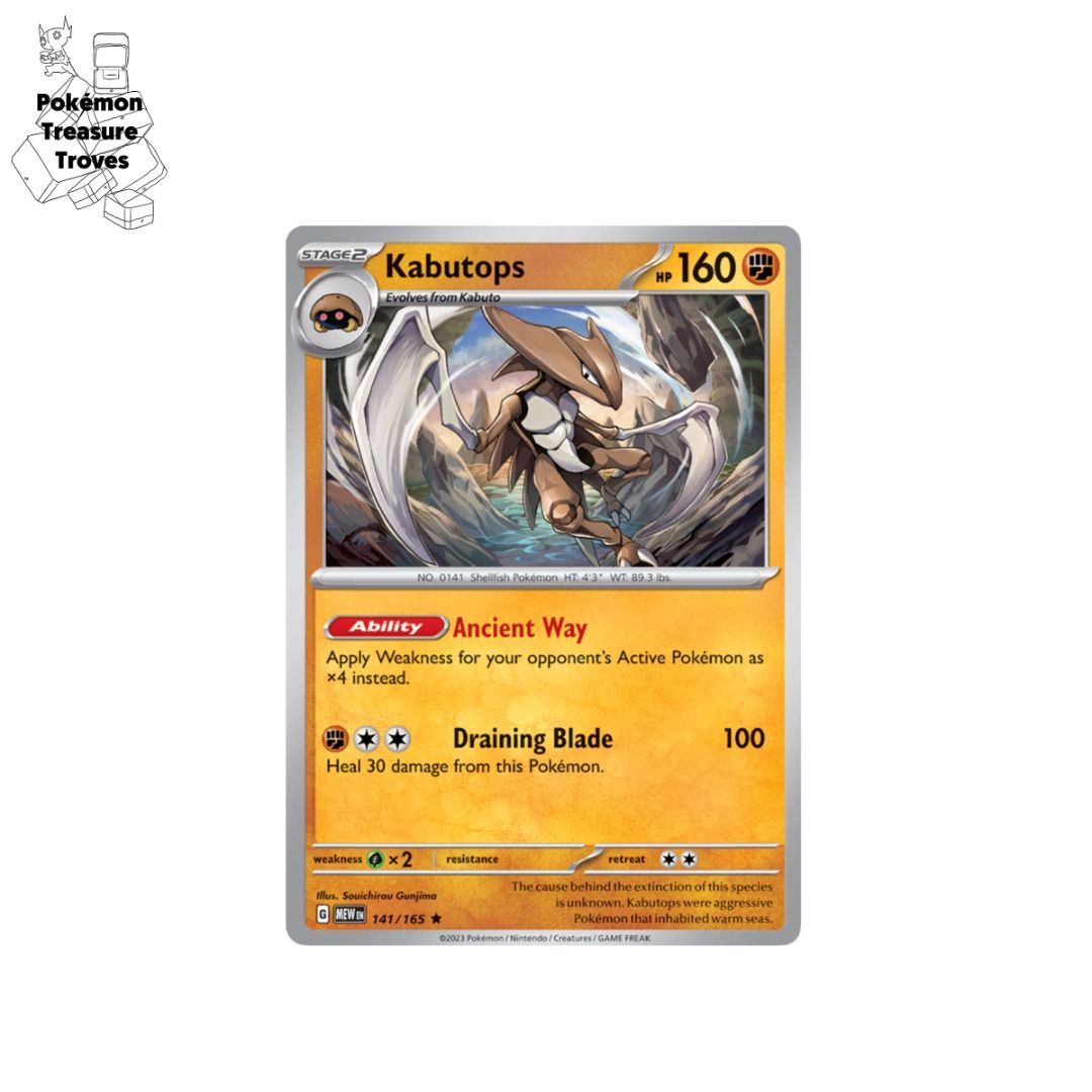 Pokemon 151 Kabutops Holo Card, Hobbies & Toys, Toys & Games on Carousell