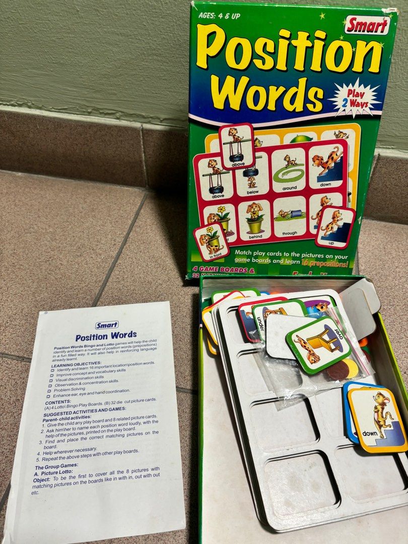 position words, 興趣及遊戲, 玩具& 遊戲類- Carousell