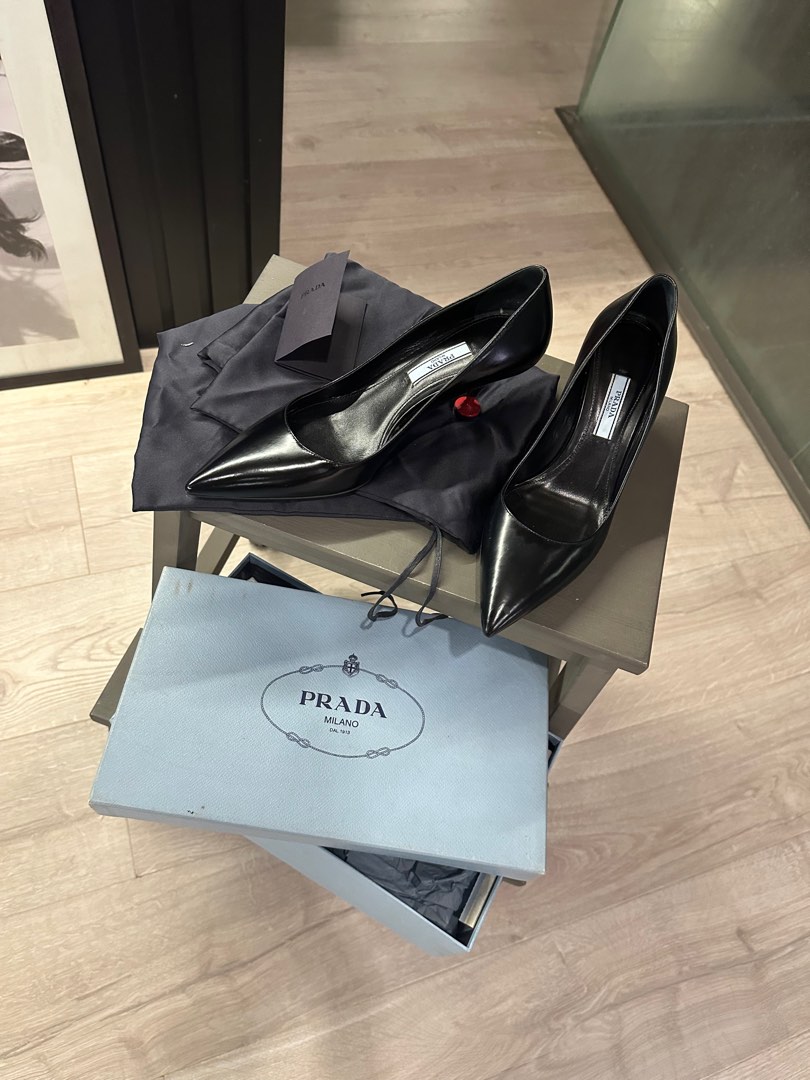 Kitten heels prada hot sale