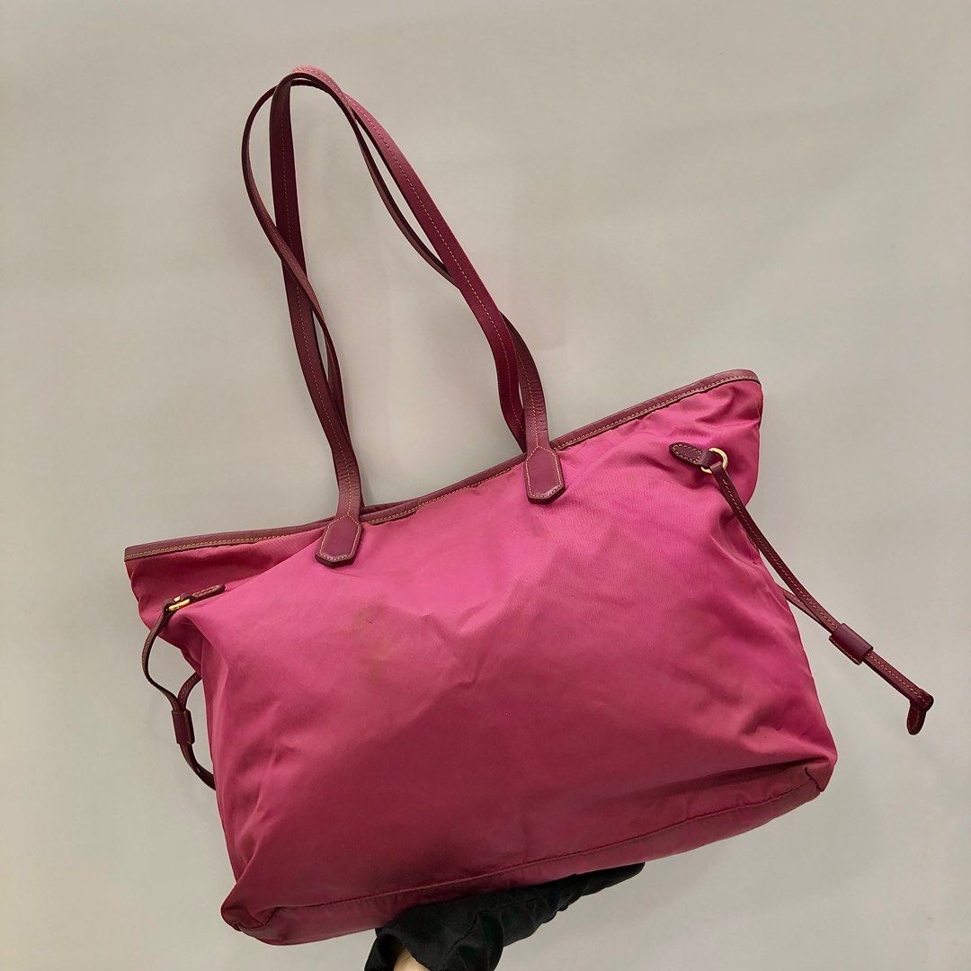 Prada pink on sale nylon tote