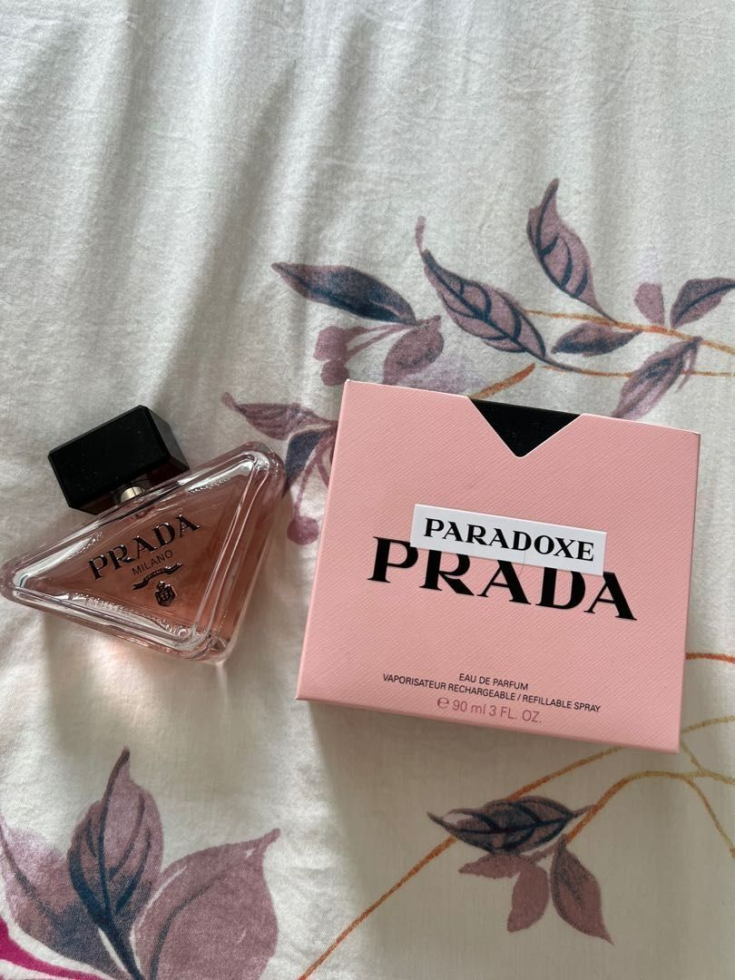 Prada Paradoxe Eau de Parfum for Women 90ml (Category: Fragrance & Deodorants) located in San Pedro. Submitted by europebrandedperfumesph (Listing ID 1264004467, Image 1). Description: Original Price: 250$ Top Notes: Calabrian Bergamot Heart, Tangerine Essence, Pear Accord Heart Notes: Neroli Essence and Neroli Bud Essence, Tunisian Orange Flower Heart Absolute Blossom, Jasmine Sambac Absolute Base Notes: Amber Accord (Ambrofix™), Laos Benzoin Re