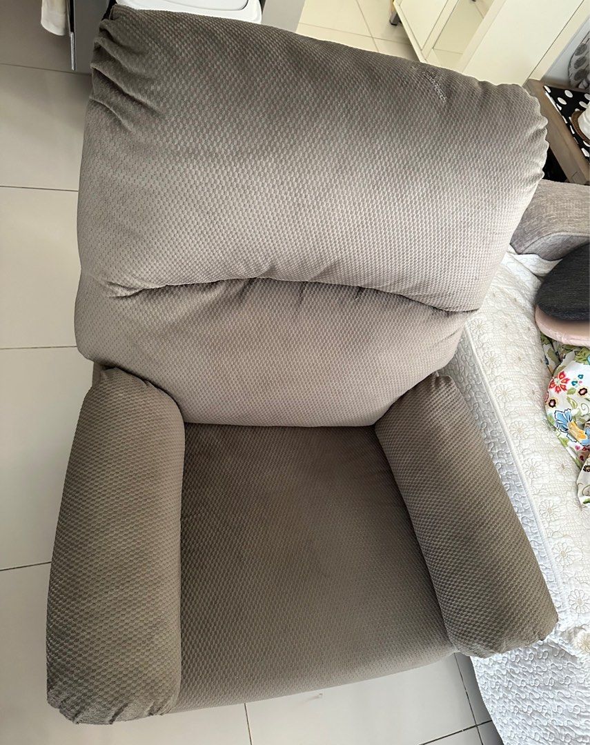 Preloved Swivel Glider Recliner Furniture Home Living Furniture Chairs on Carousell