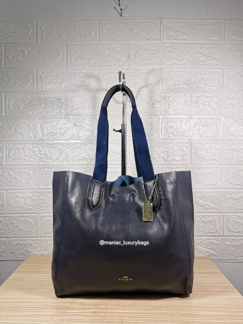 Coach Large Derby Tote In Pebble Leather Coach X NASA Hologram