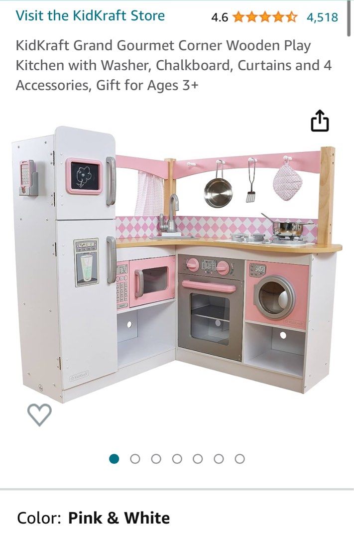 Kidkraft pink hot sale corner kitchen