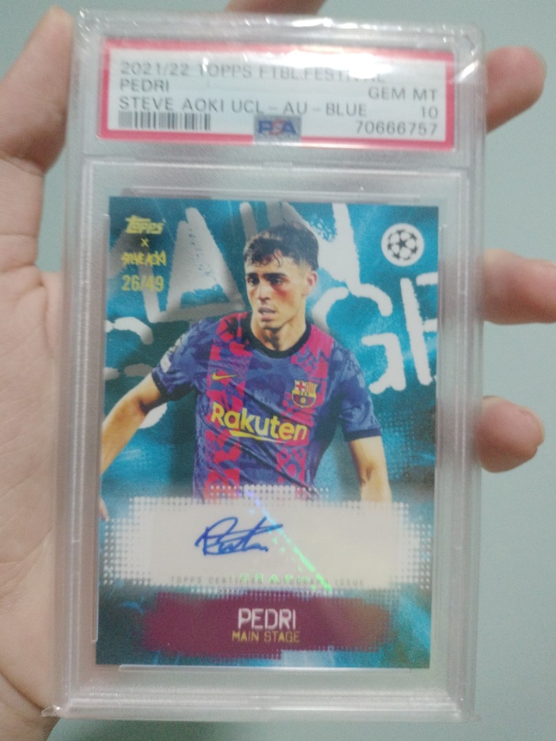 PSA 10 Pedri Auto /49 Topps 21/22 UCL Barcelona