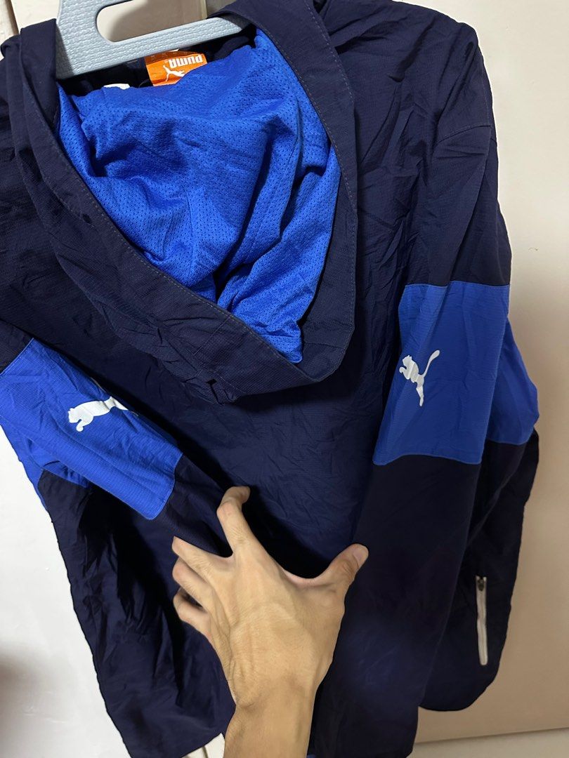 Puma windbreaker blue sale