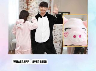 READY STOCKS Jumpsuit Pajamas Animal Top Sellers  skeleton  Tiger   fox  dragon   pig Zebra  Spongebob bee WA 89501850