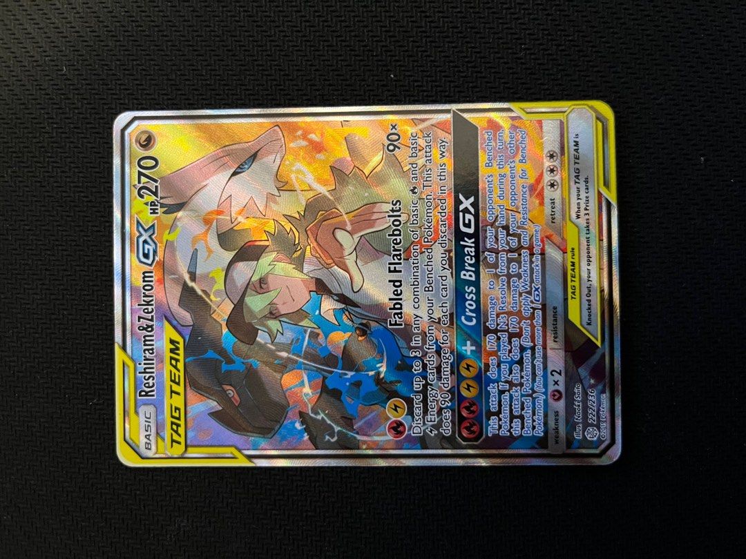 Reshiram & Zekrom GX (Secret) - Cosmic Eclipse - Pokemon Card
