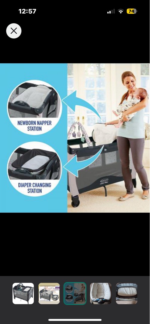 Graco diaper changing station discount