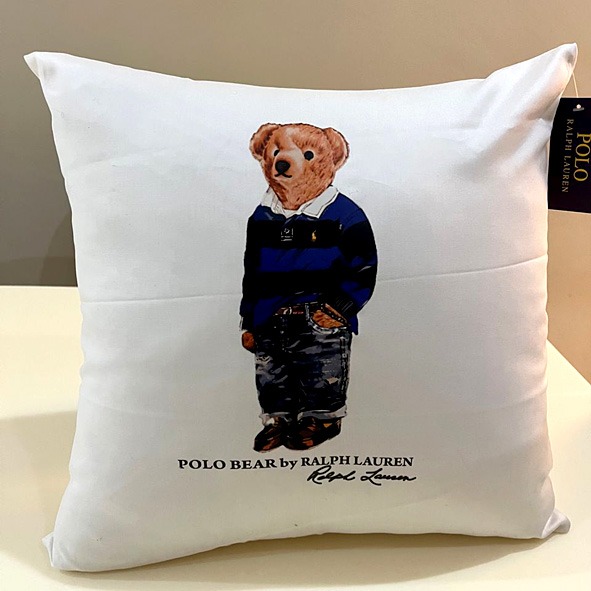 Polo bear pillow case clearance