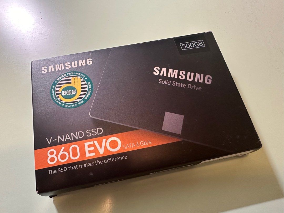 Samsung ssd 860 evo 500 GB, 電腦＆科技, 電腦周邊及配件, 硬碟及儲存