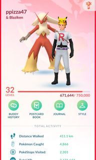 ELITE 2016 Pokémon Go Account. Level 50. 507 Hundos. 131 Shundos