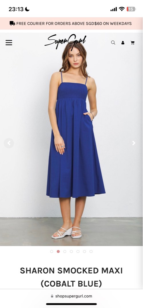 The Mason Smocked Dress-Blue