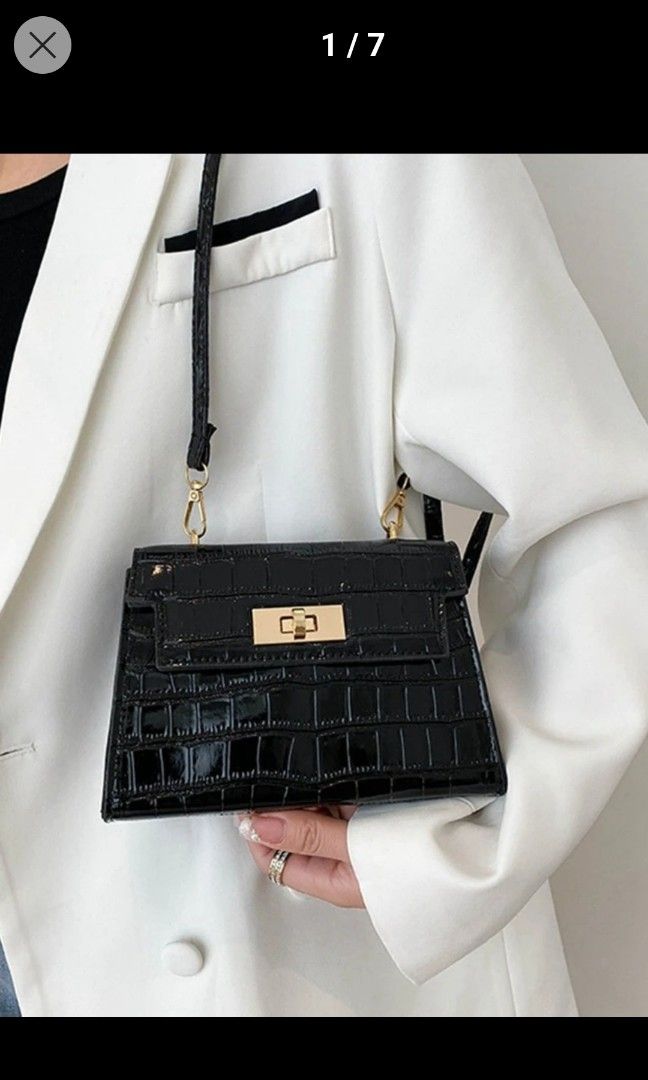 Mini Shein Bags SHEIN Black Mini Shoulder Bag, Women's Fashion